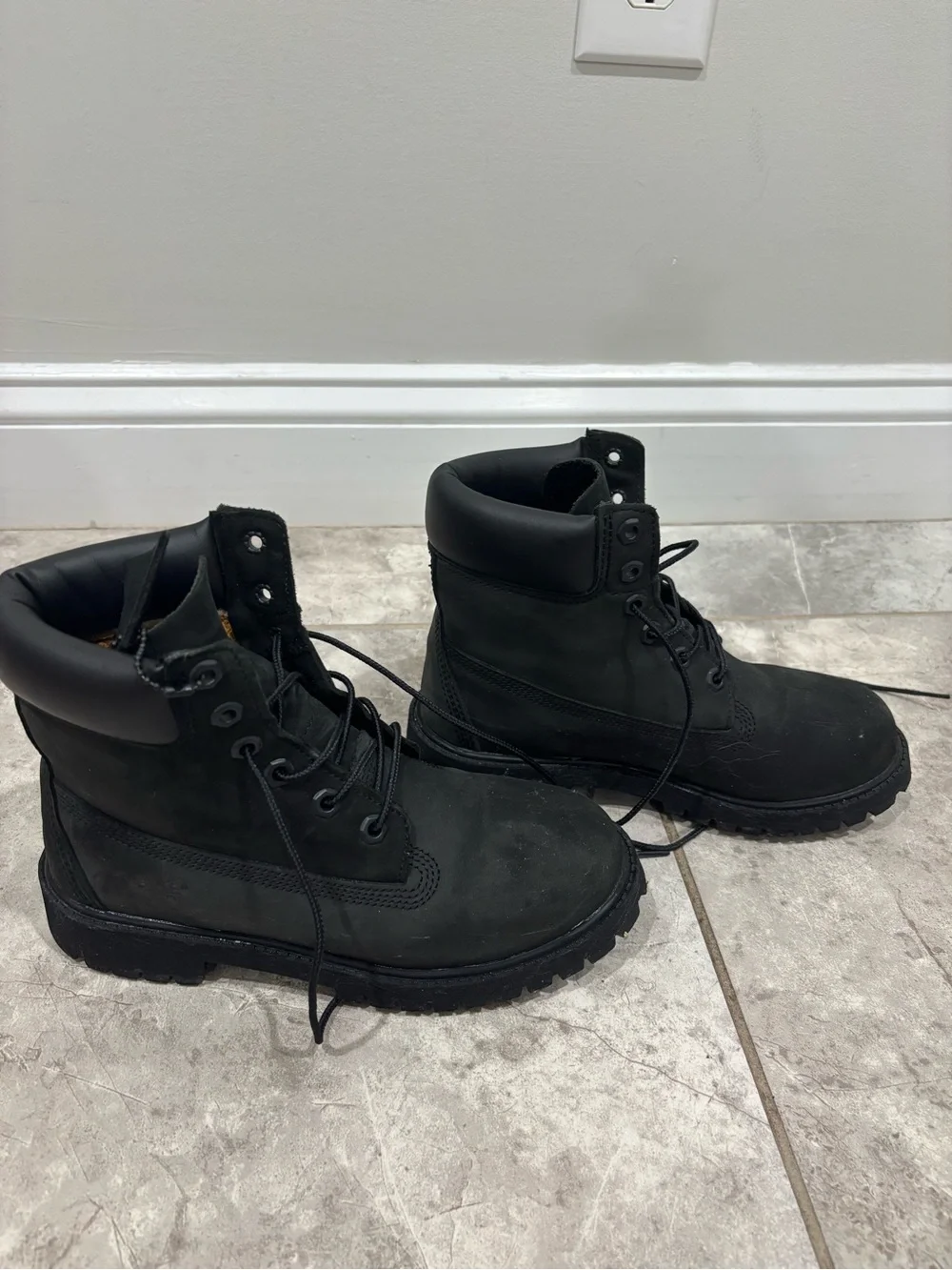 Timberland Men's Black Lace-Up Work Boots